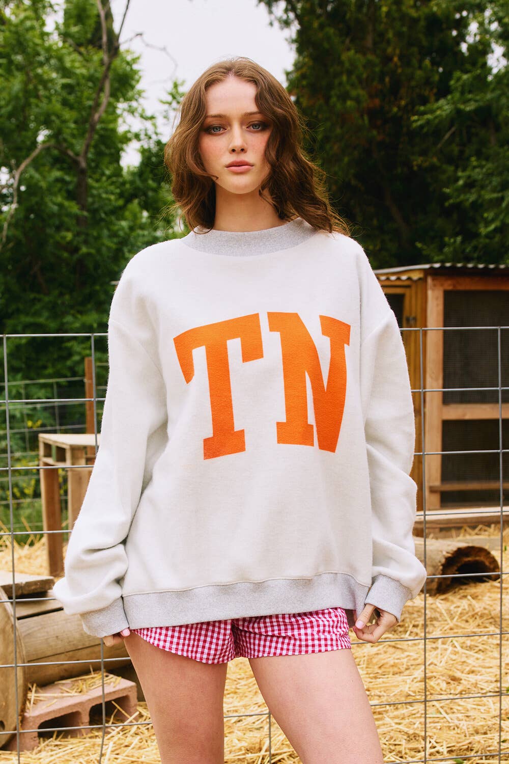 IT2594-TENNESSEE 'TENNESSEE & TN' Reversible Mockneck : HEATHER GREY / S/M-L/XL (3-3)
