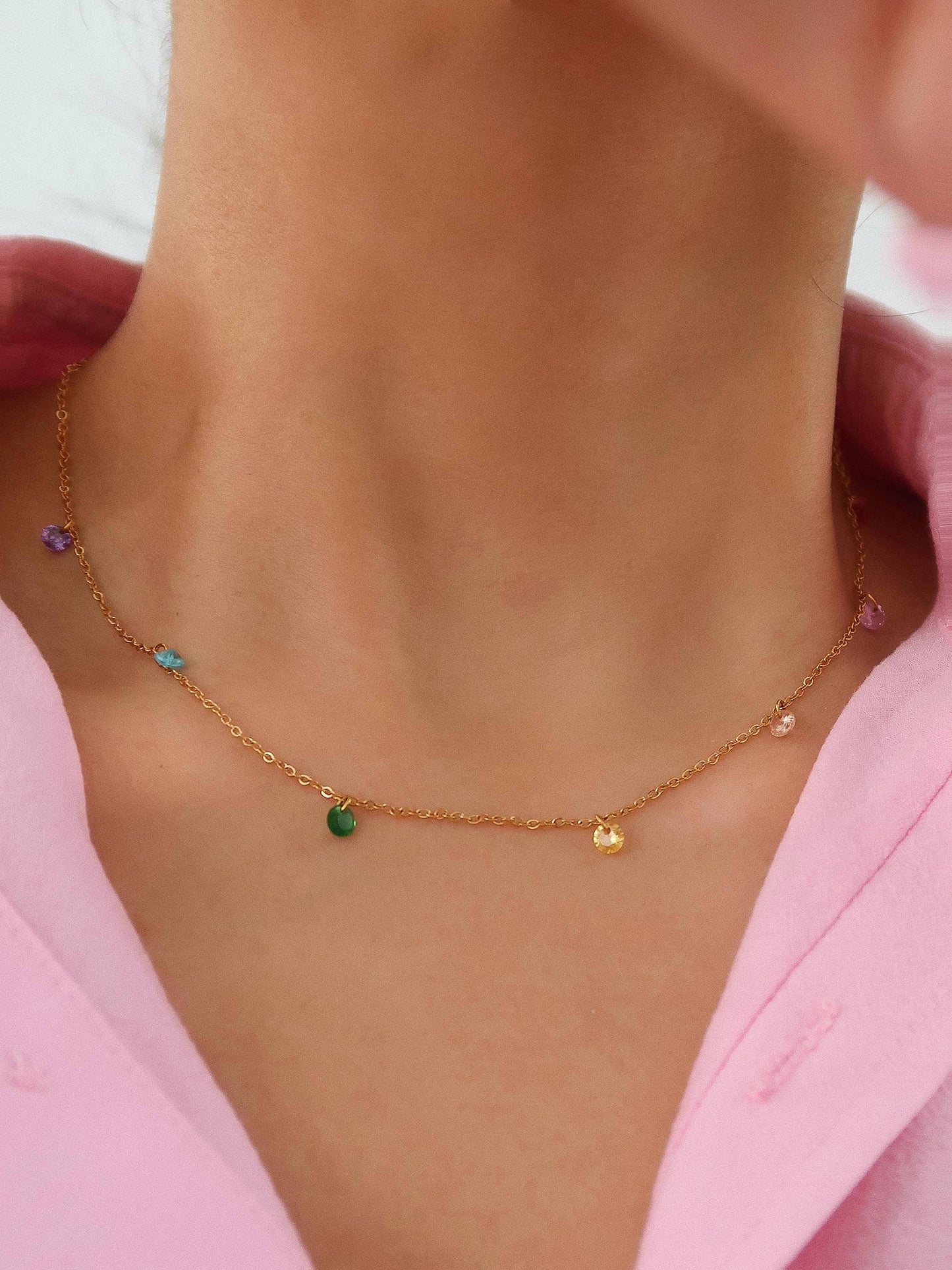 Petite CZ Chain Necklace