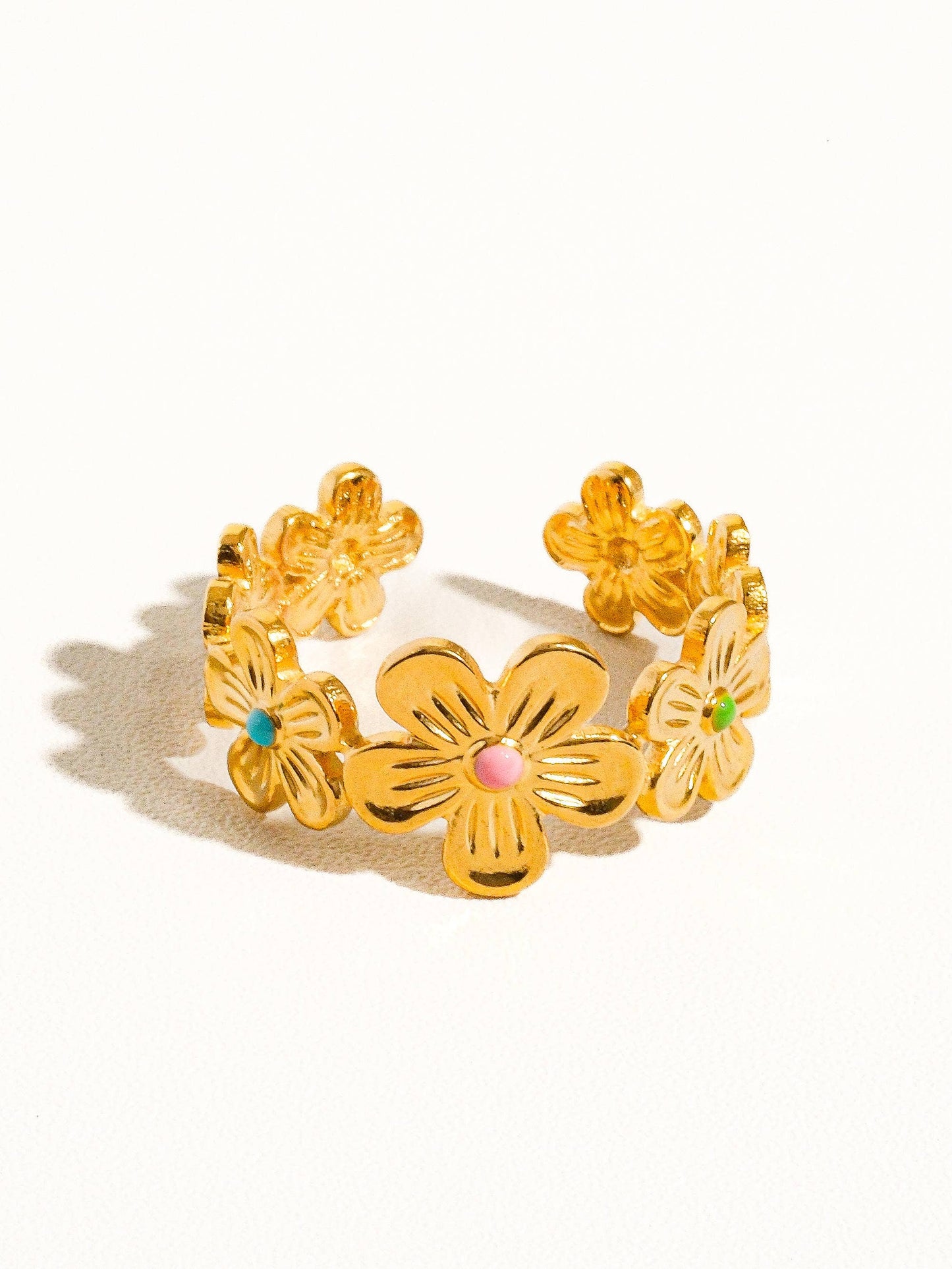 Flower Stack Adjustable Ring