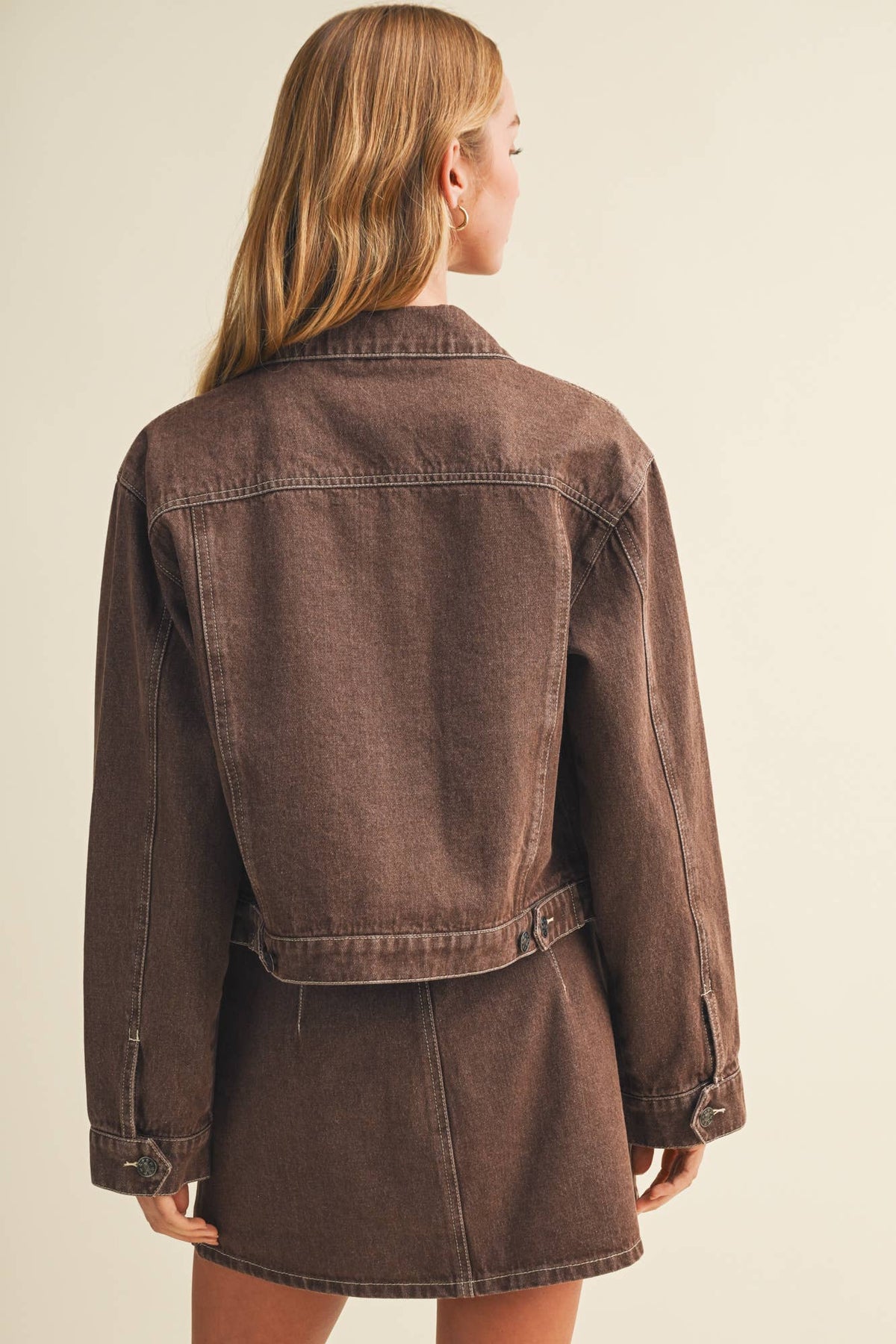 Garment-Dyed Rigid Denim Trucker Jacket