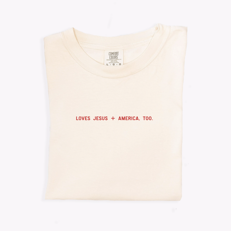Loves Jesus + America, Tee