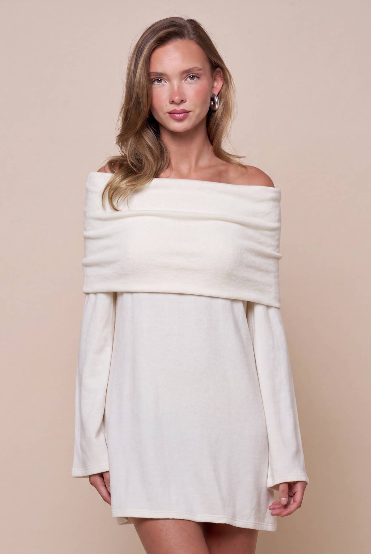 Off shoulder Sweater Dress
