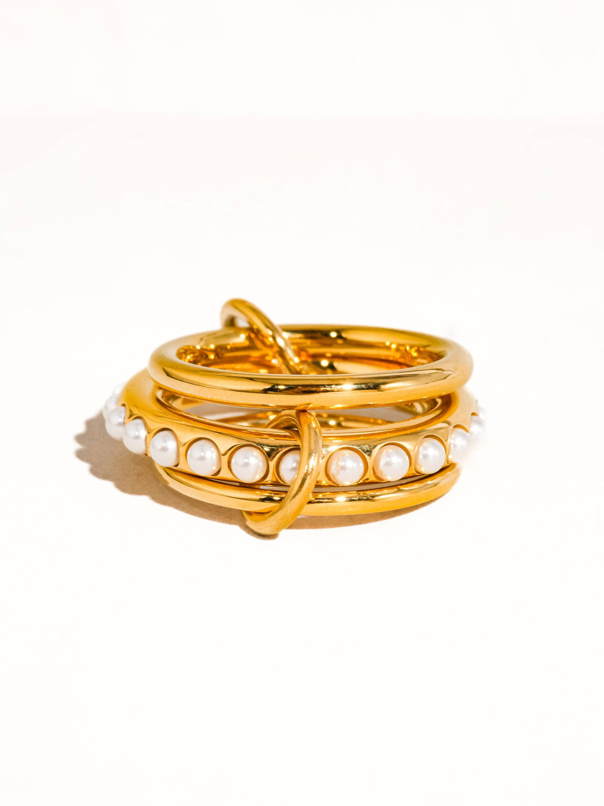 Multi Stack Pearl Band Ring