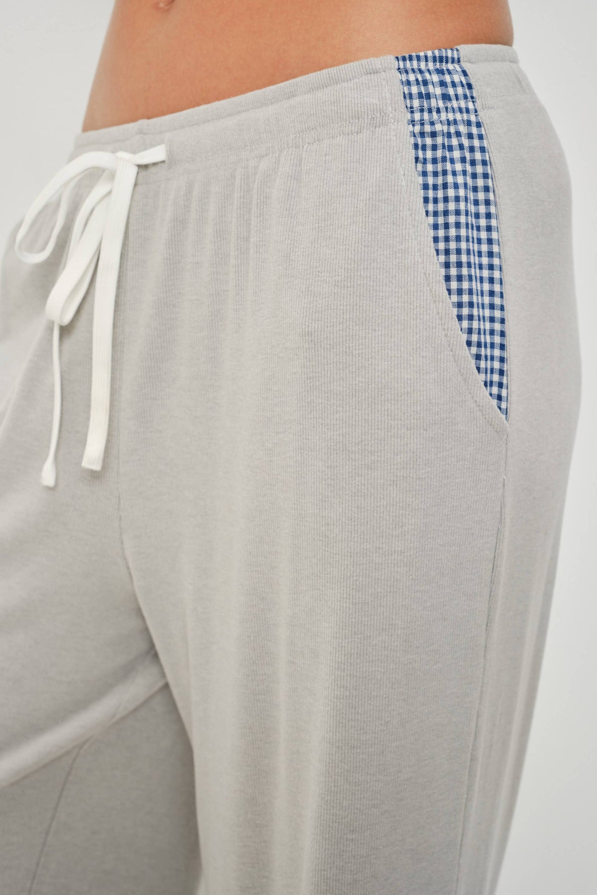 WREN GINGHAM COLOR BLOCK SOFT LOUNGE PANTS