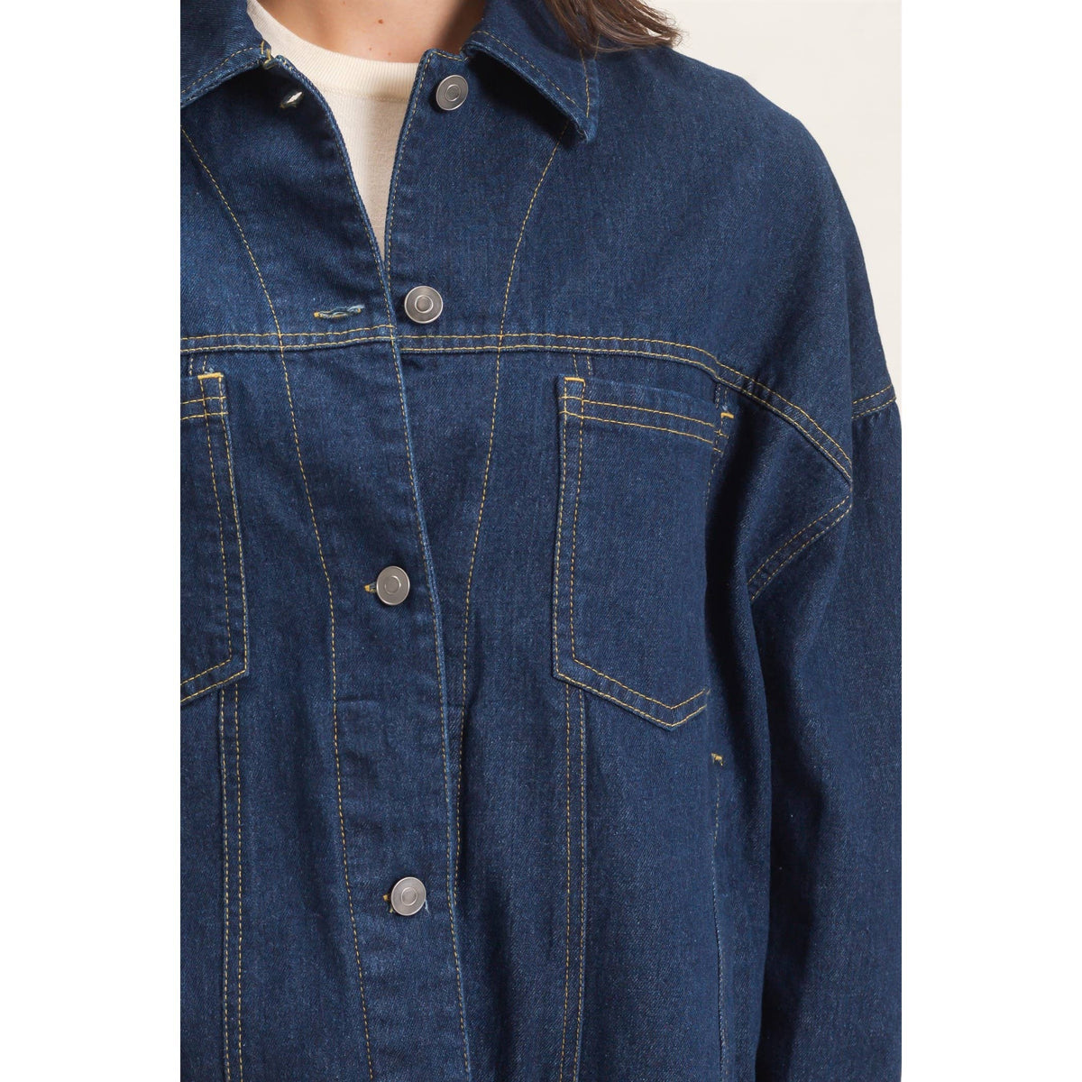 Button-Up Denim Jacket
