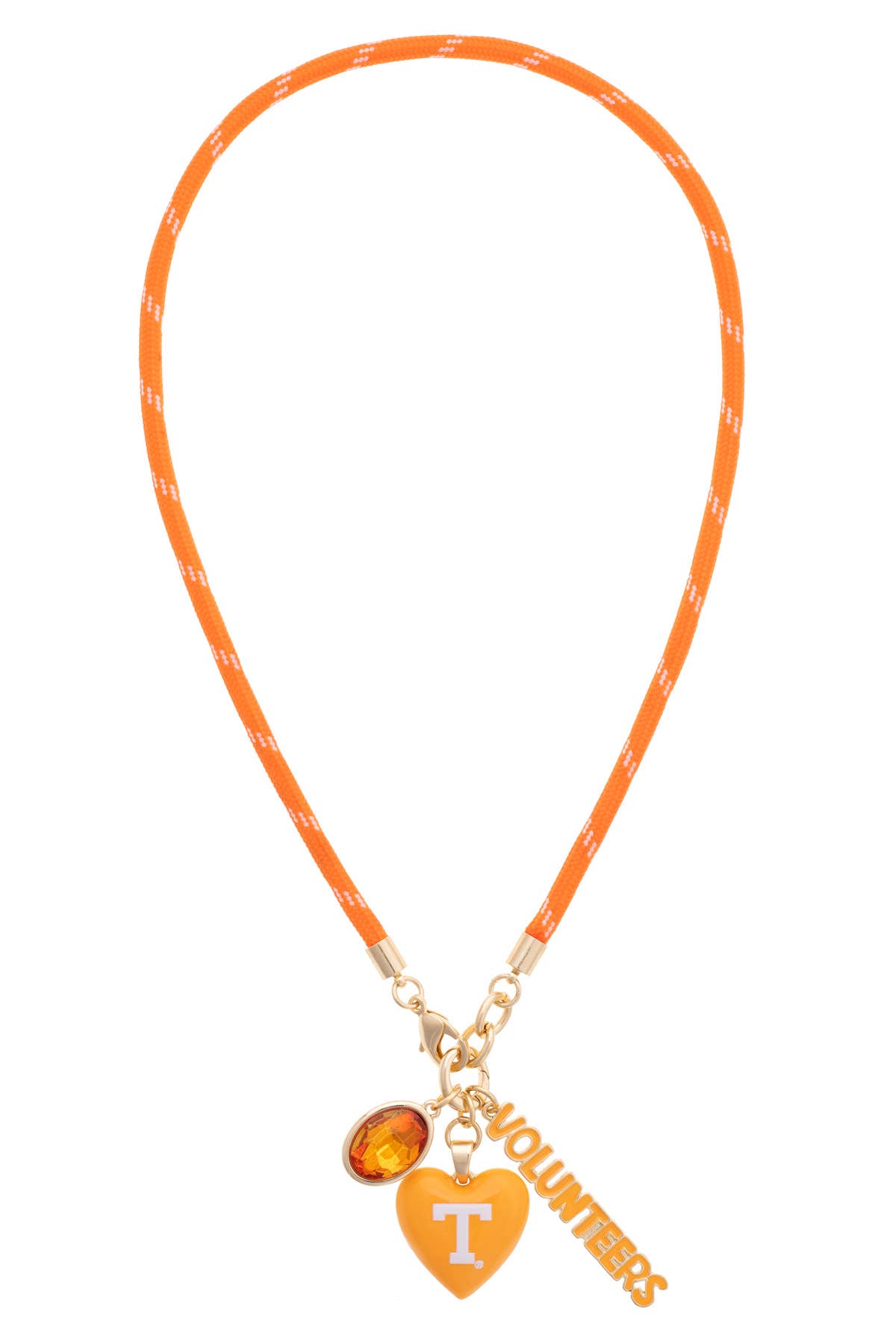 Tennessee Vols Logo Heart Paracord Necklace