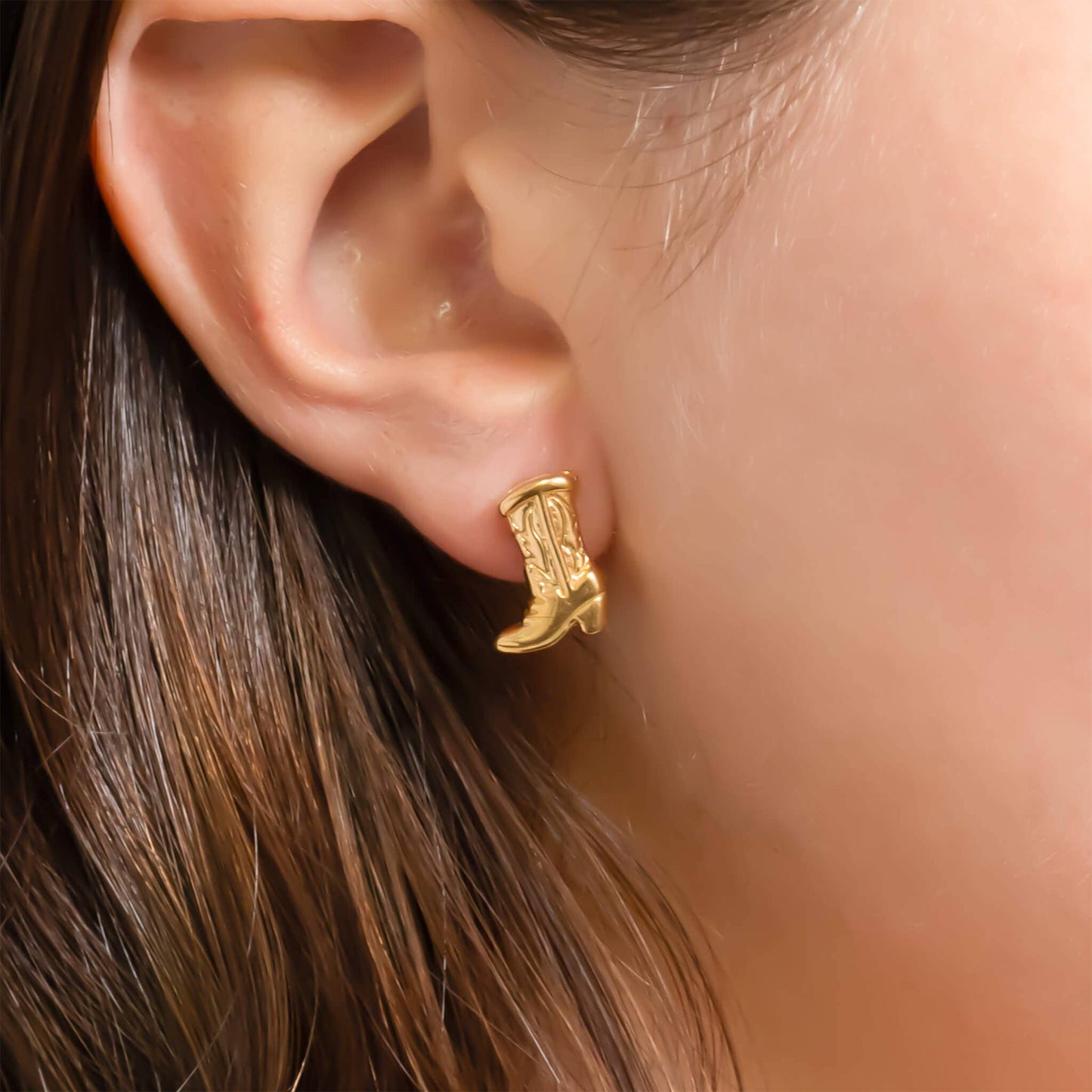 Cowboy Boot Stud Earring