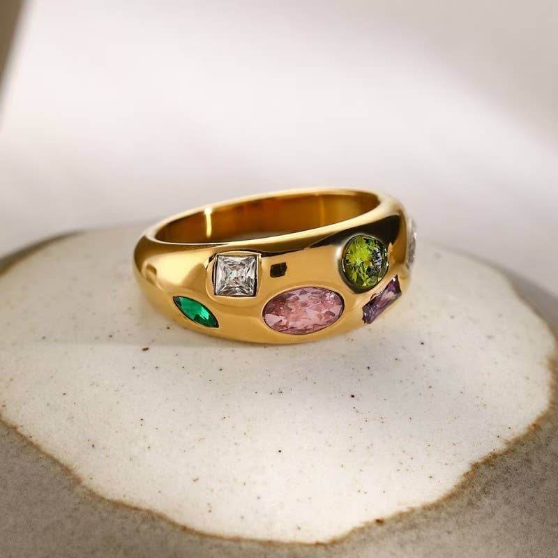 Rhinestone love ring