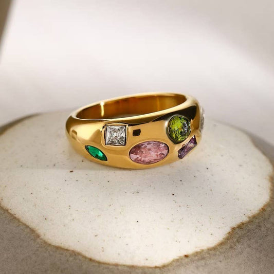 Rhinestone love ring