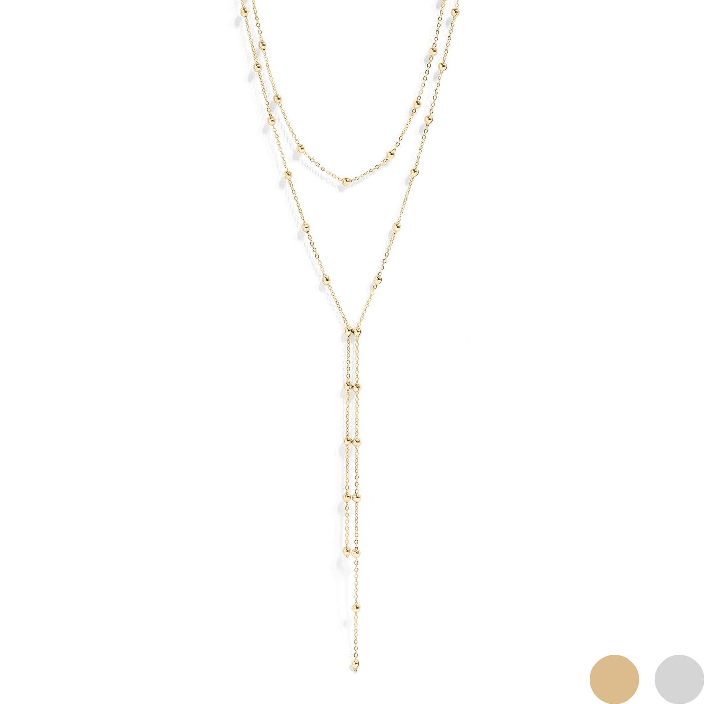 Satellite Layered Lariat Necklace