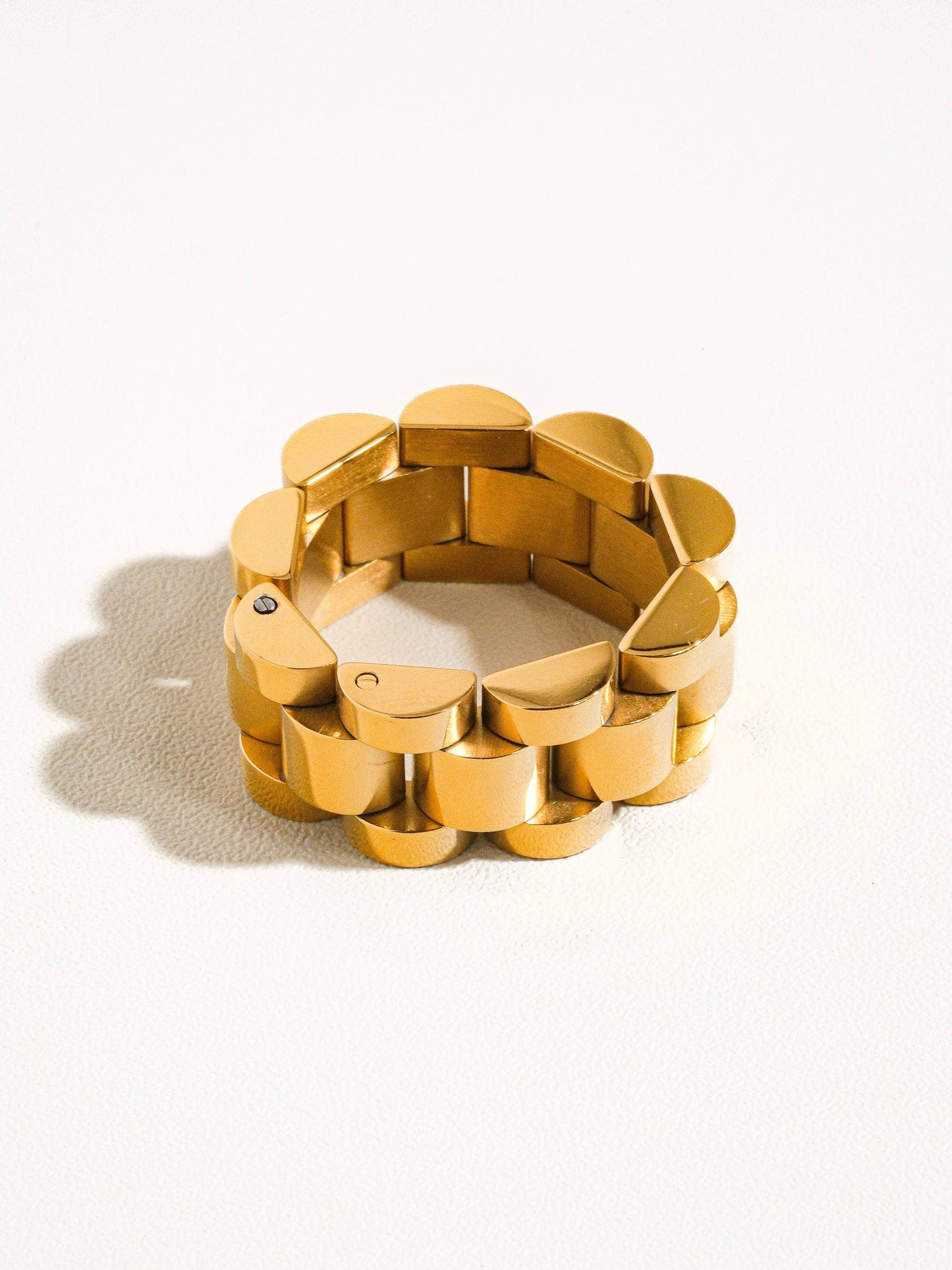 Watch Band Ring: Yellow Gold