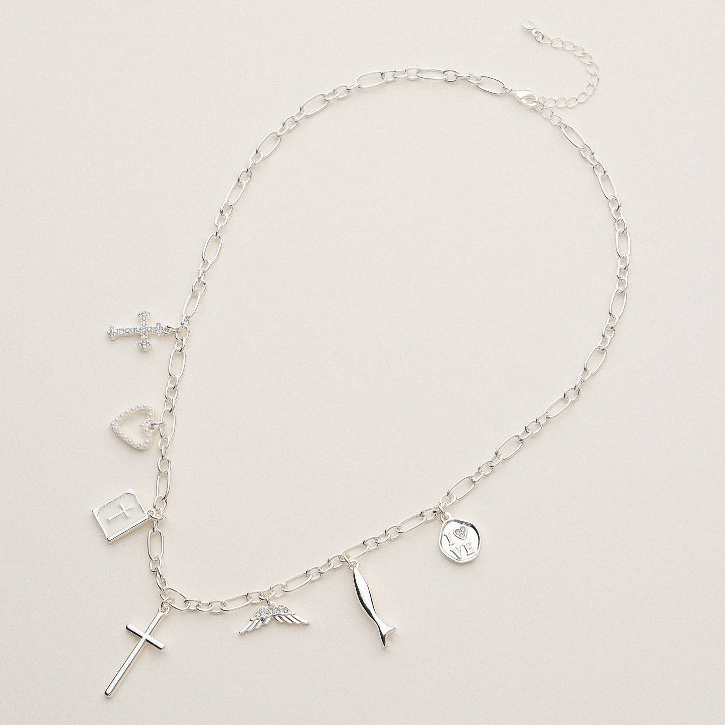 18K Gold-Dipped Faith & Love Charm | Necklace: GD / ONE / 5DN18146