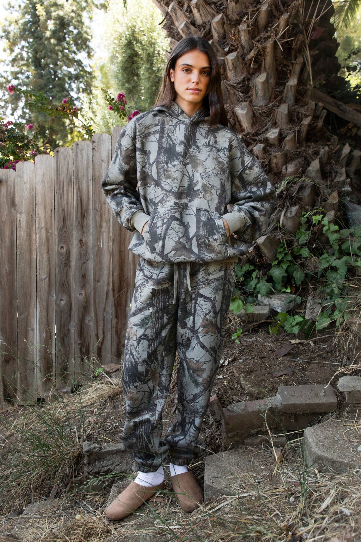 Woodland Camo Cloud Fleece Oversized Hoodie