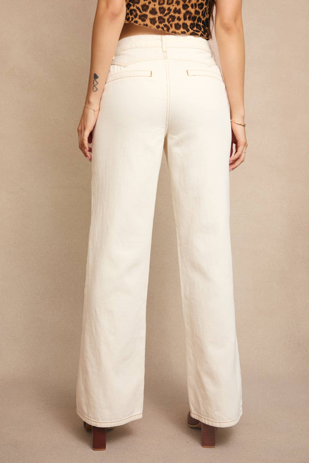 High Waisted Western Jeans