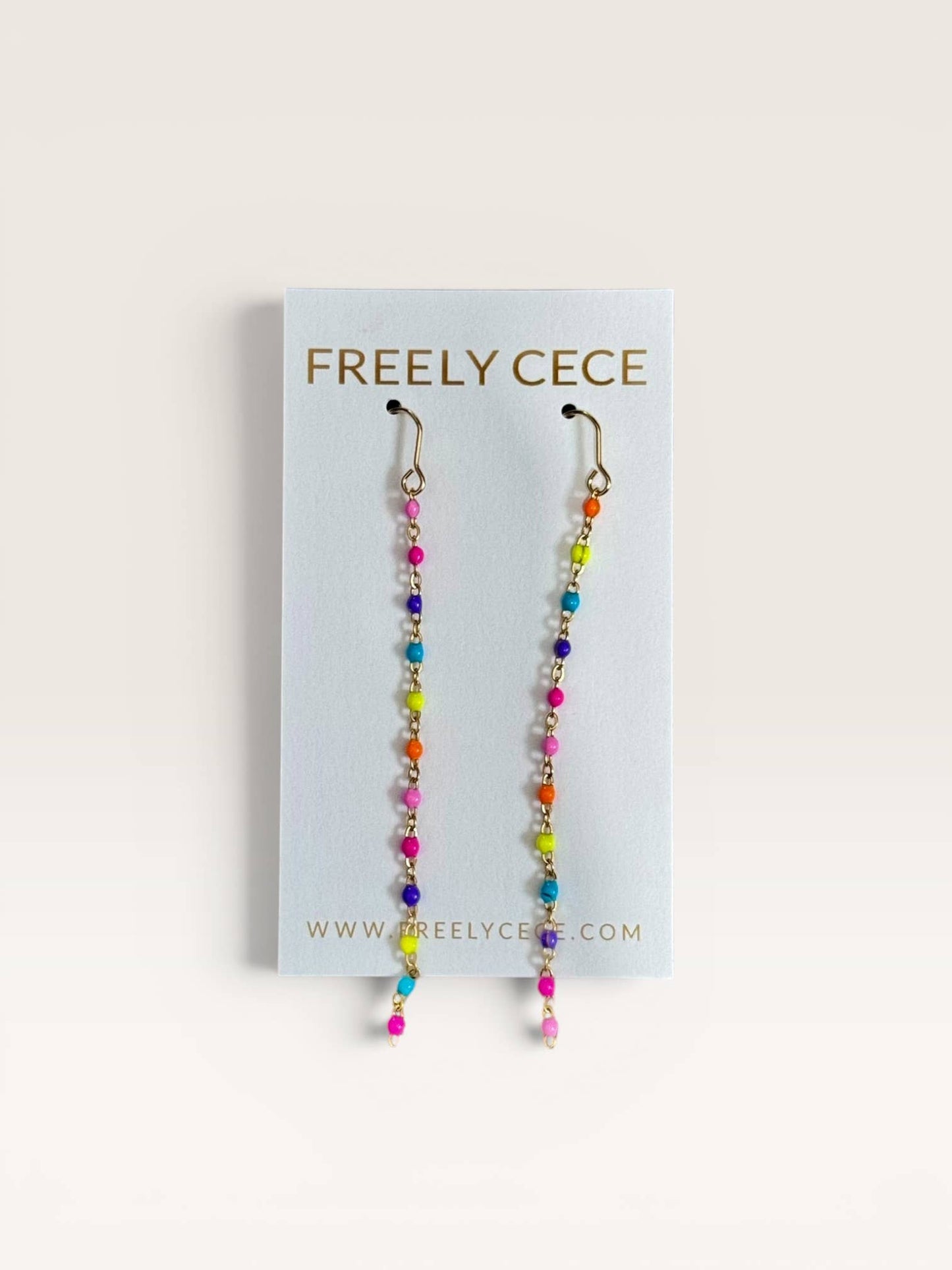 Multicolor Chain Duster Earrings 