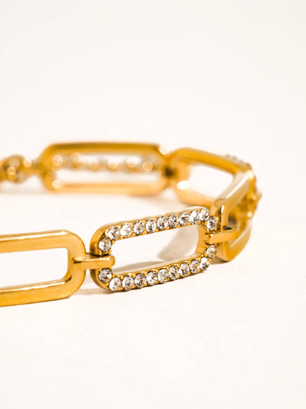 Glam Rhinestone Chain Bracelet