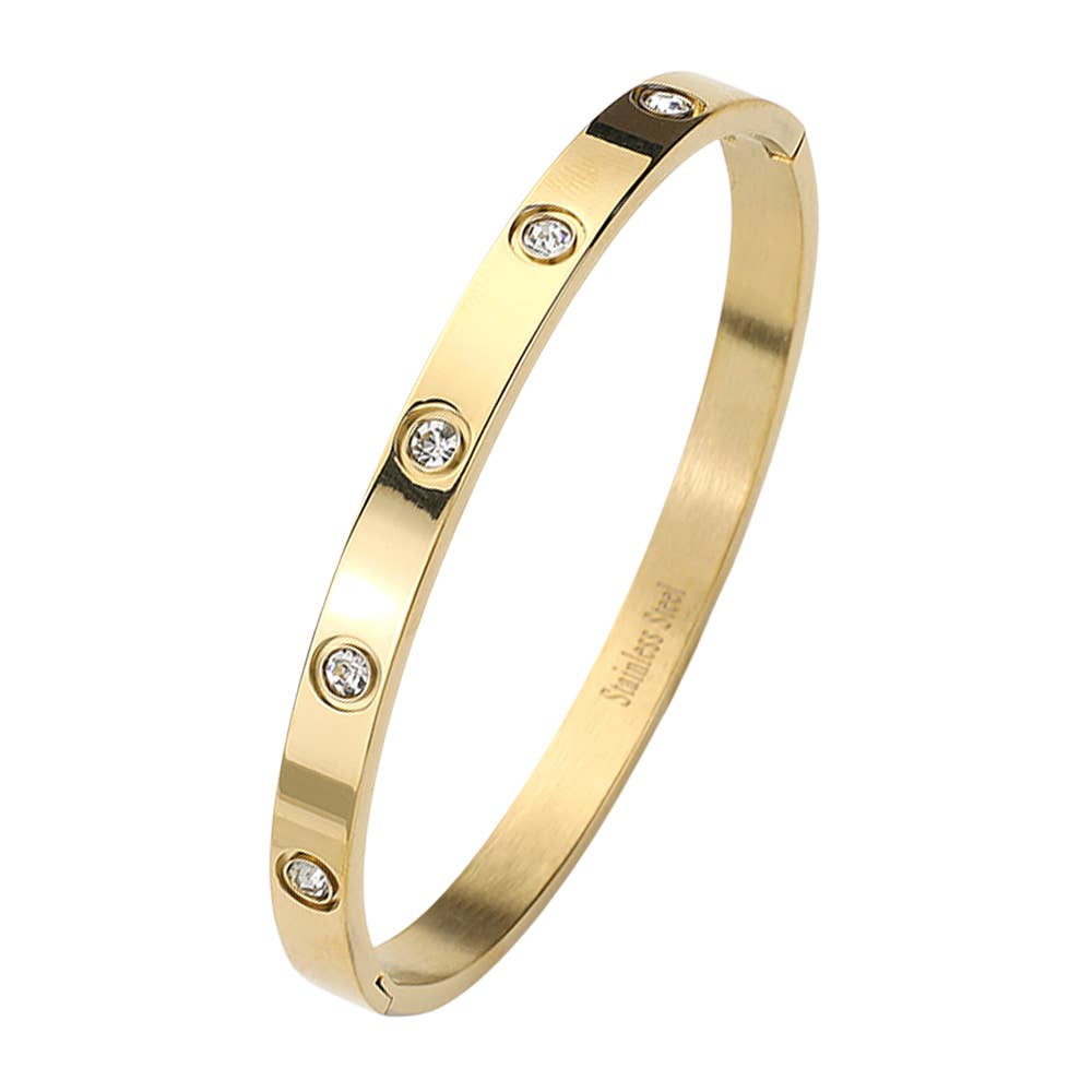 Crystal Embellished Bangle Bracelet