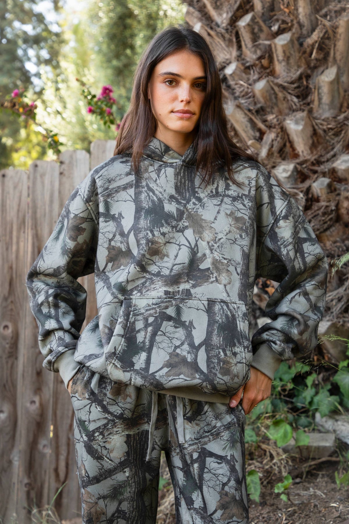 Woodland Camo Cloud Fleece Oversized Hoodie
