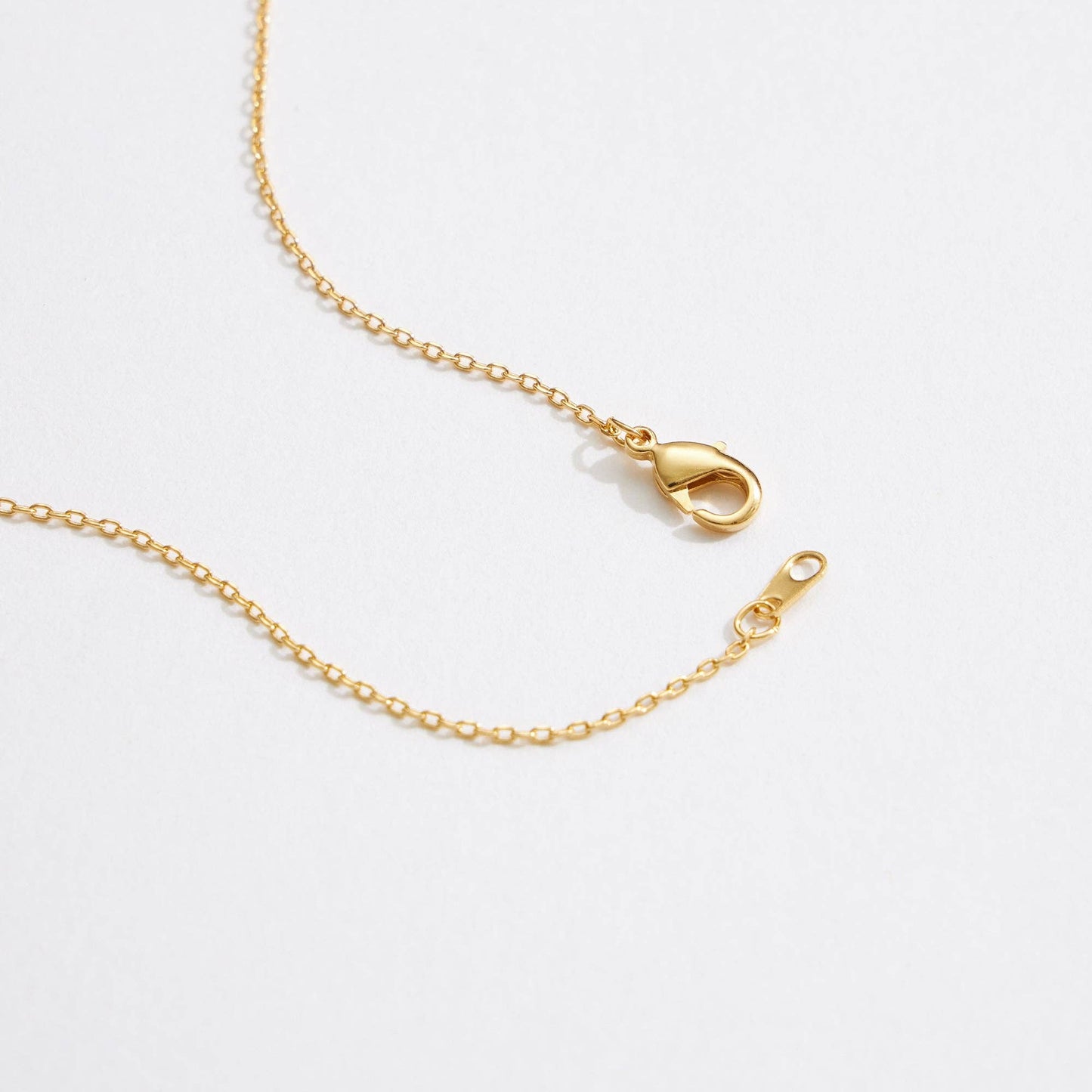 Gold Station Necklace | Oval Link Charms: Gold