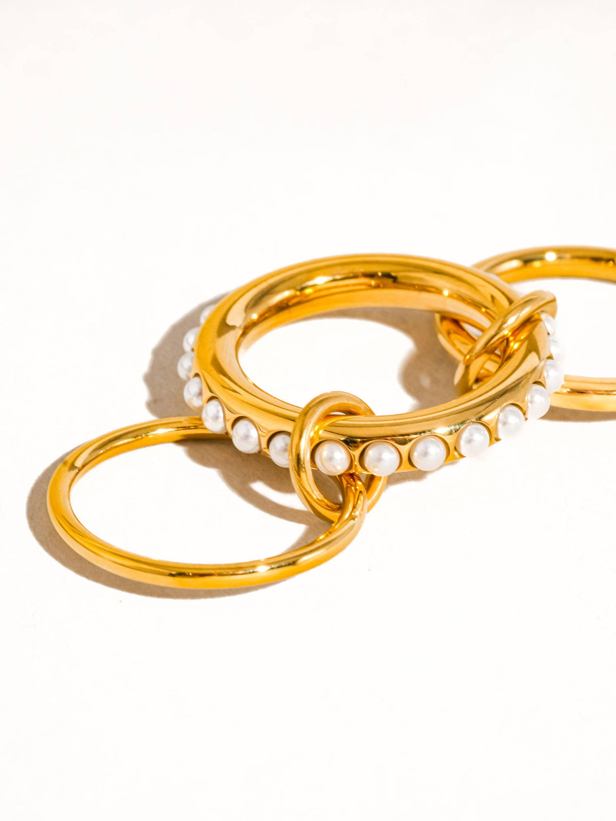 Multi Stack Pearl Band Ring