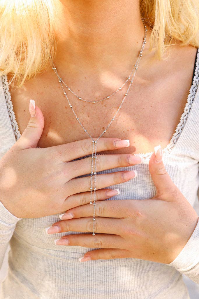 Satellite Layered Lariat Necklace