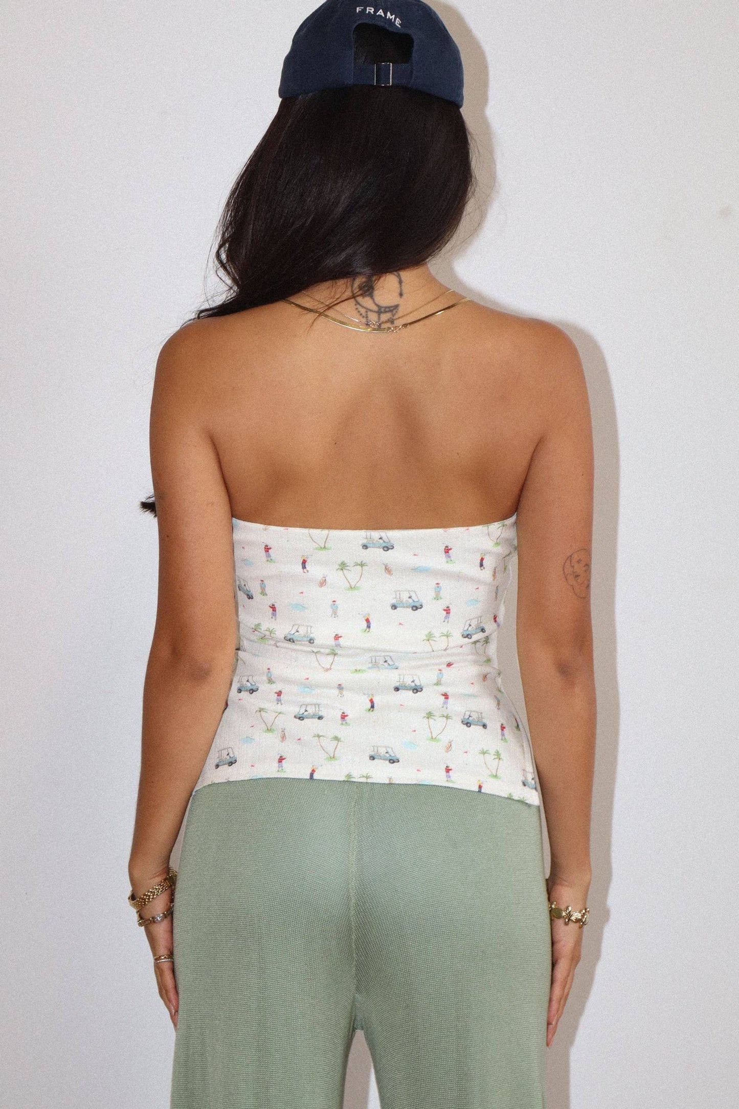 Golf Novelty Side Slit Tube Top