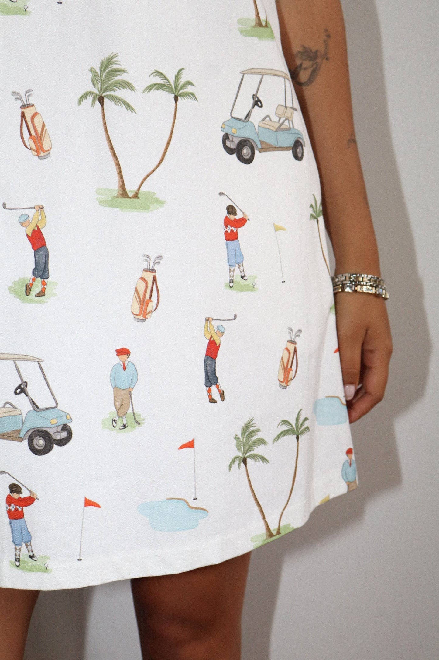 Golf Print Mini Dress