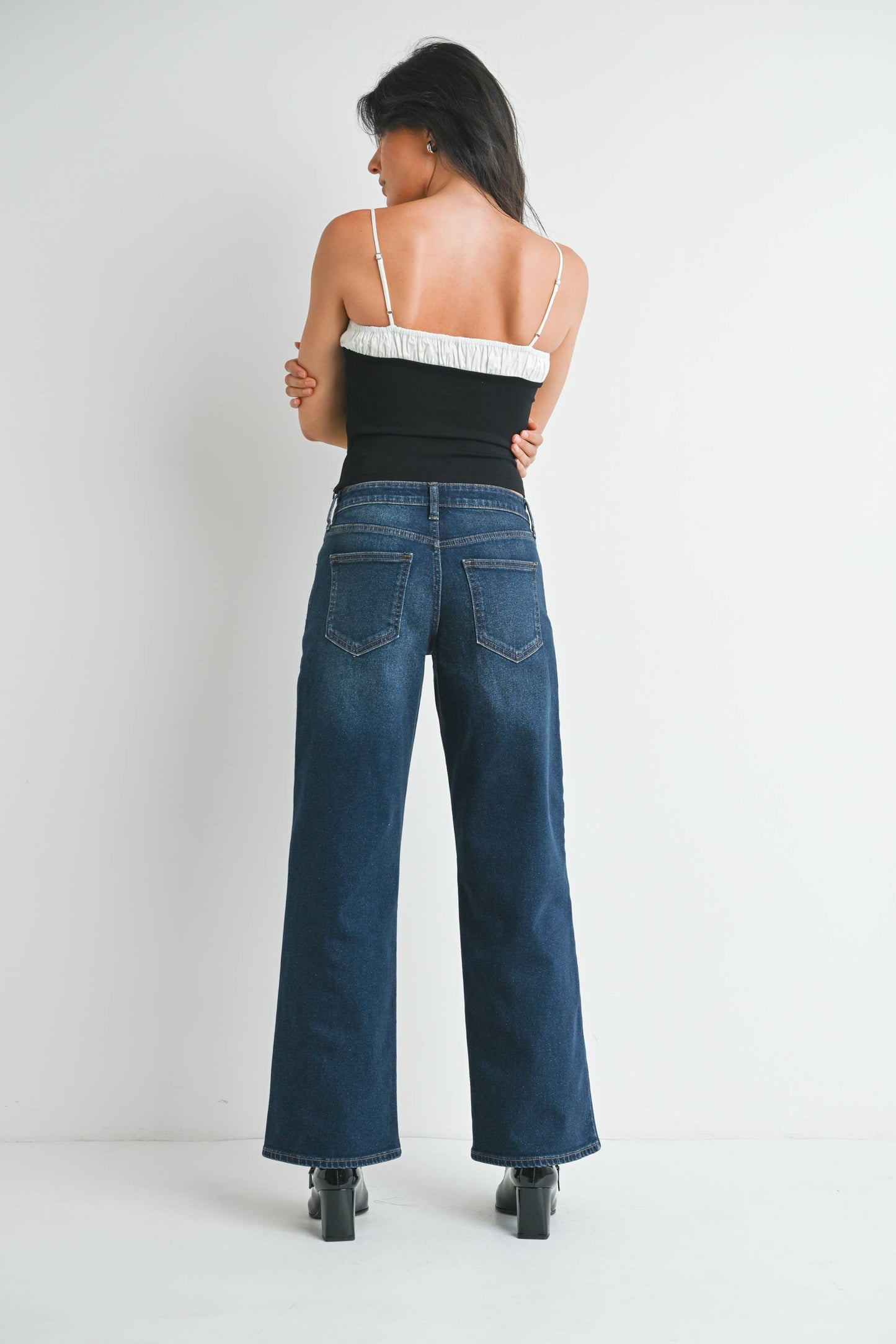 Low Rise Wide Leg Jeans