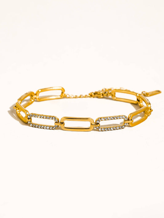 Glam Rhinestone Chain Bracelet