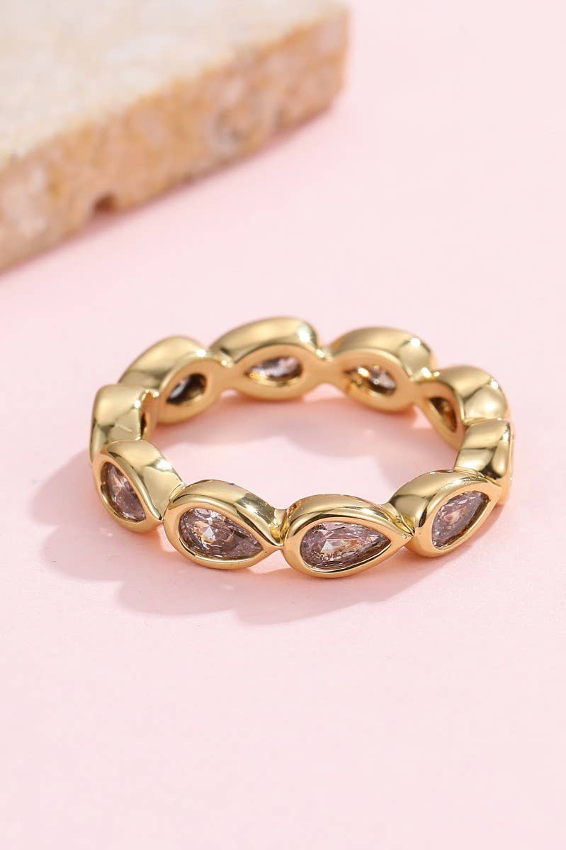 Gold Rhinestone Multi-Shape Eternity Stack