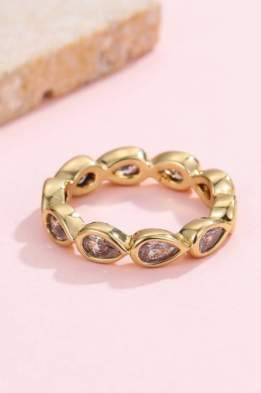 Gold Rhinestone Multi-Shape Eternity Stack