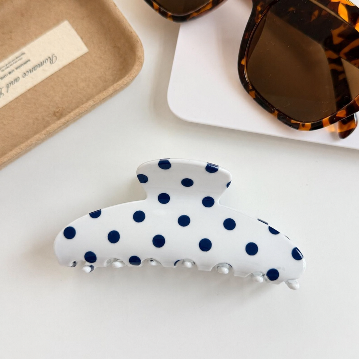 Retro Polka Dot Hair Claw