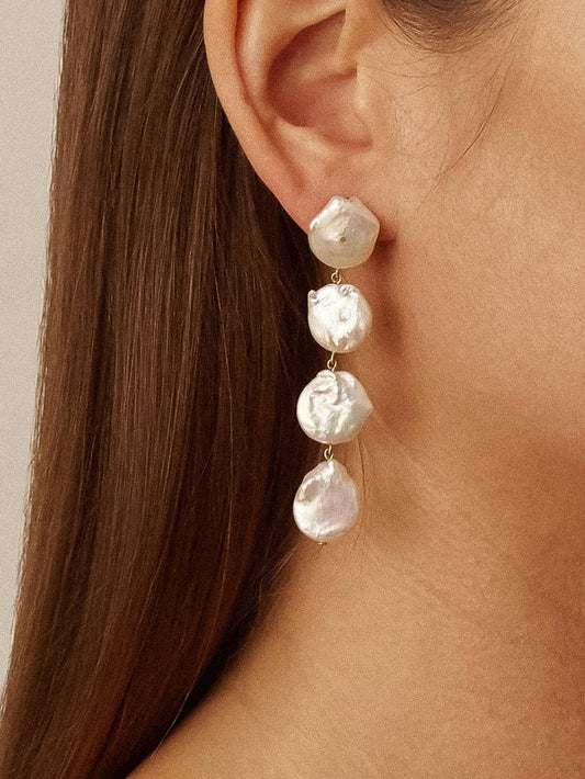 Pearl drop earrings