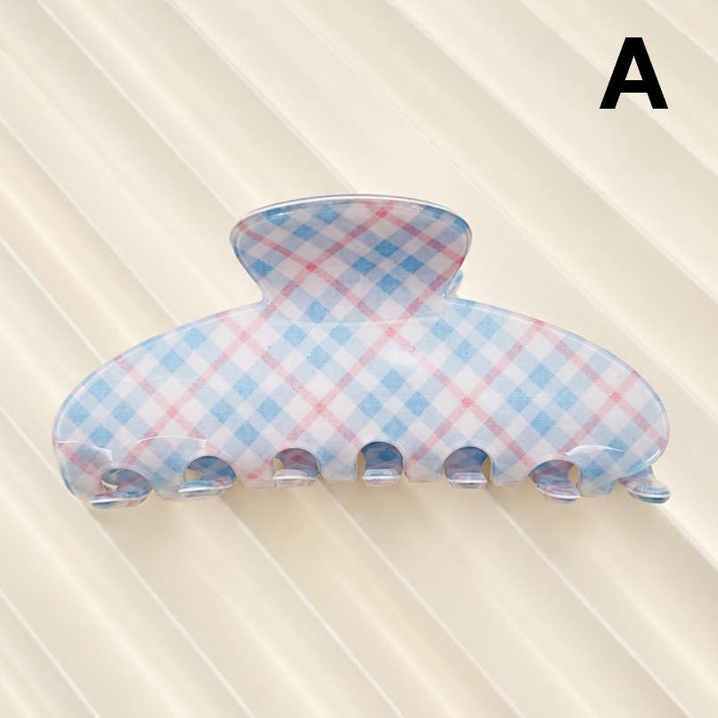 Pastel Plaid & Gingham Hair Claw Clip | 40H1194: A