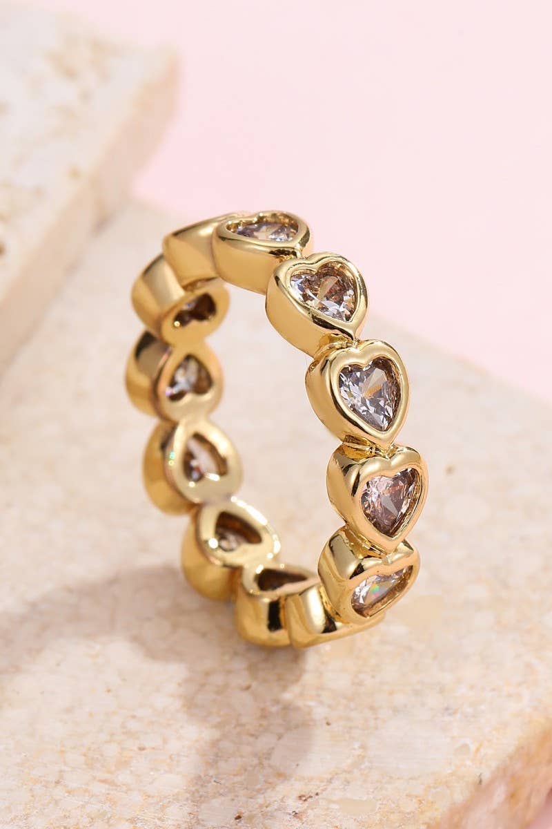 Gold Rhinestone Multi-Shape Eternity Stack