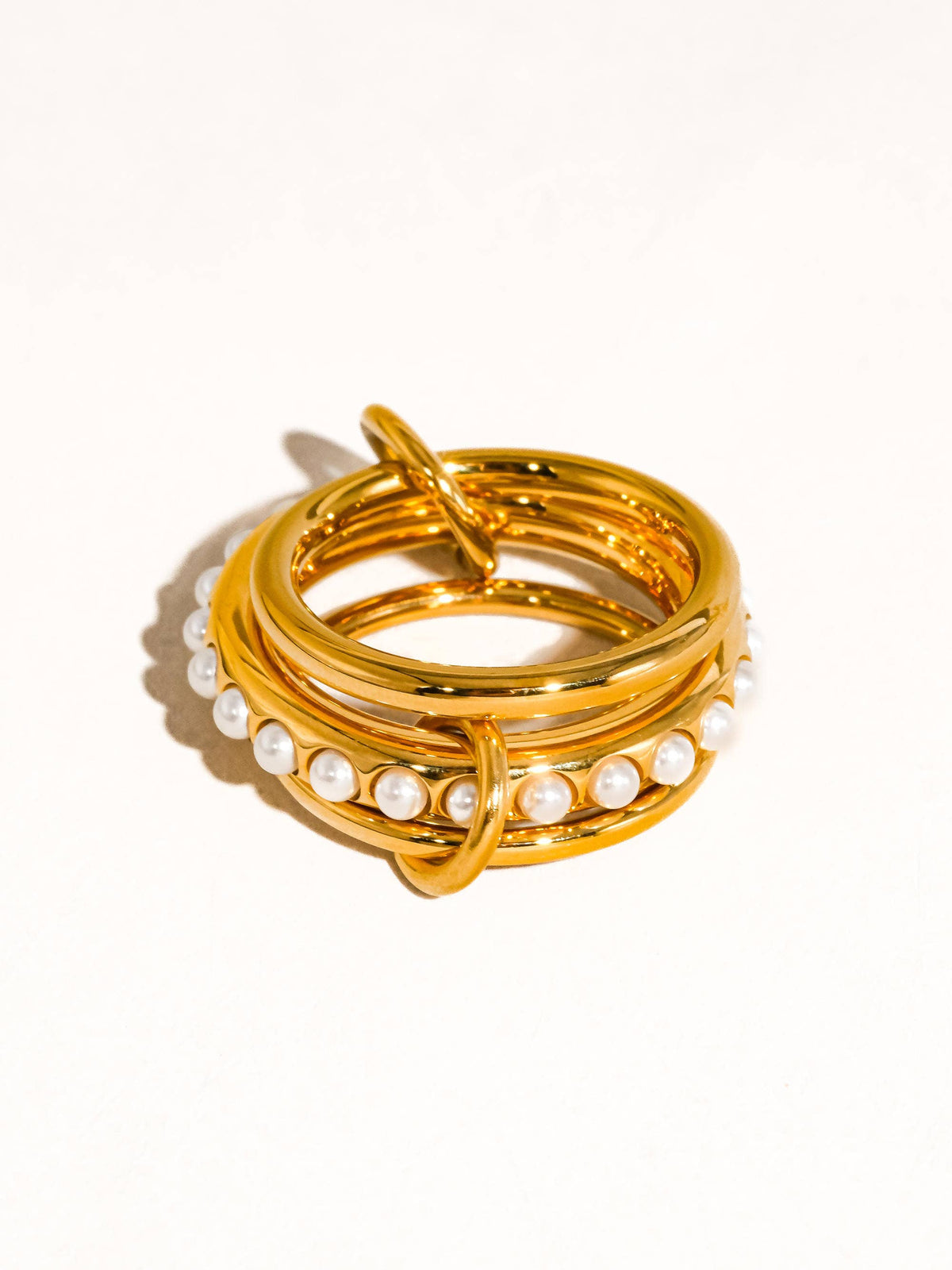 Multi Stack Pearl Band Ring
