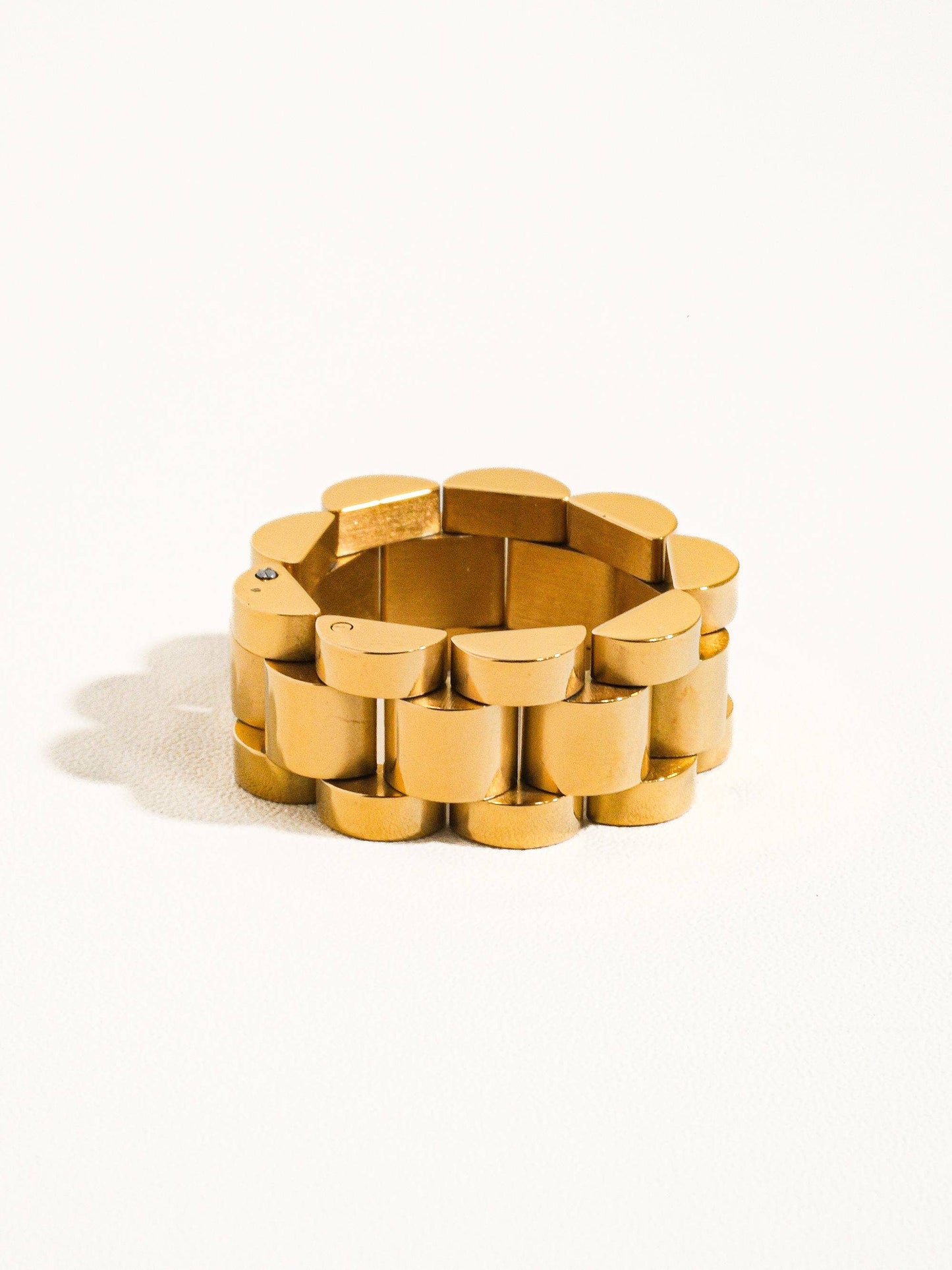 Watch Band Ring: Yellow Gold