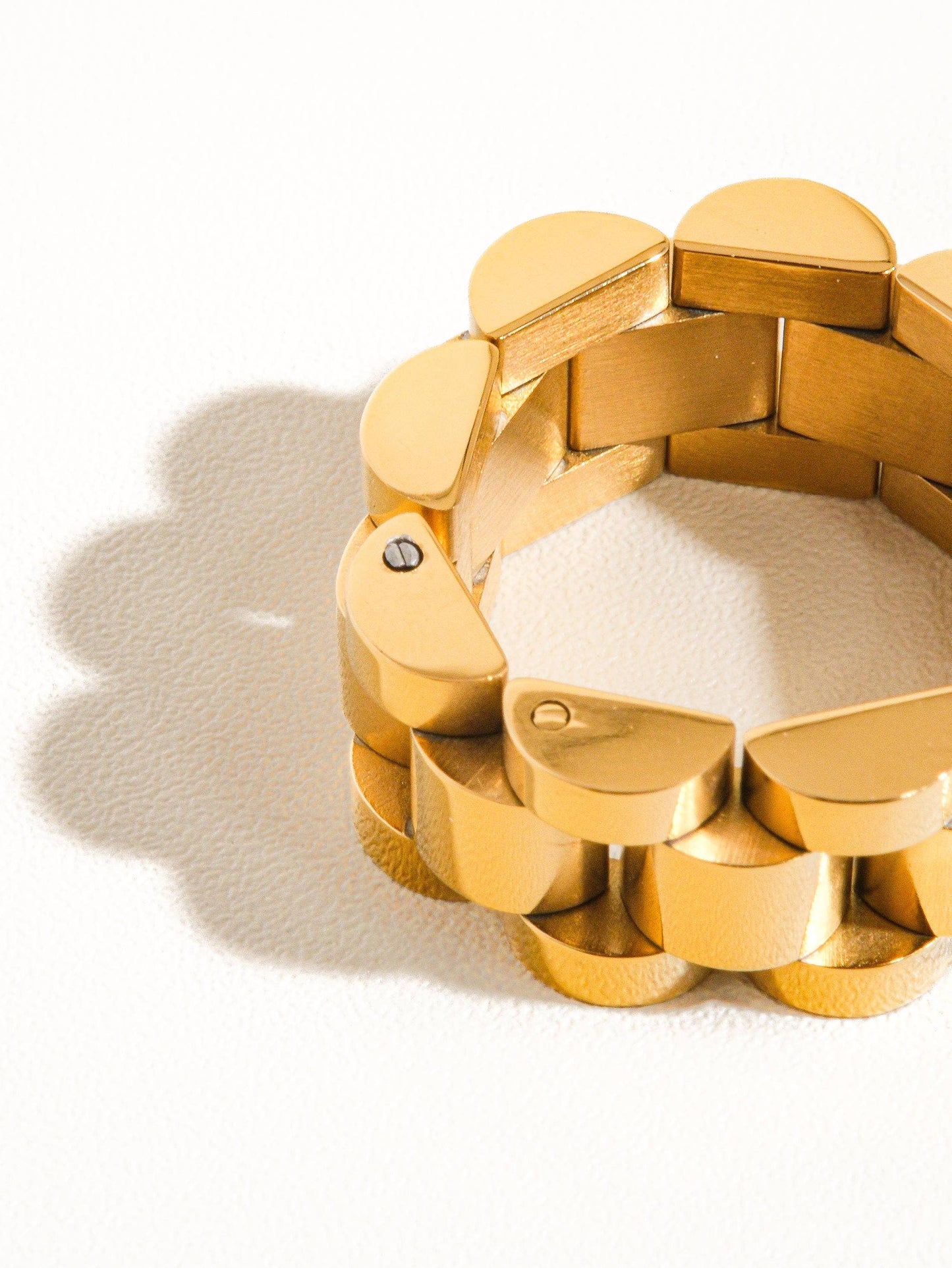 Watch Band Ring: Yellow Gold
