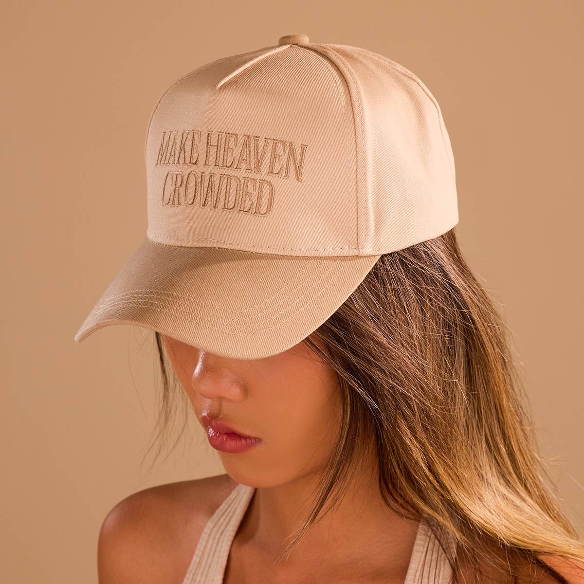MAKE HEAVEN CROWDED BALL CAP