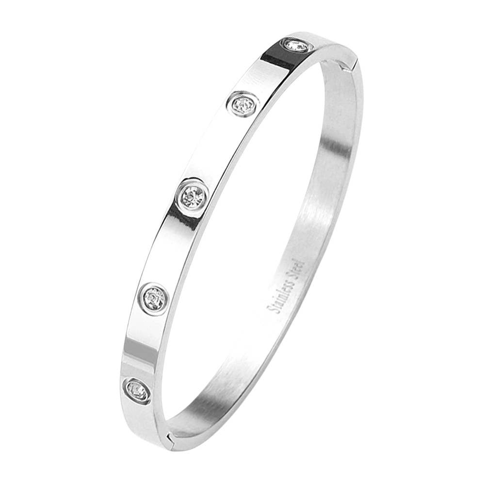 Crystal Embellished Bangle Bracelet