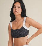Polka dot sport bra