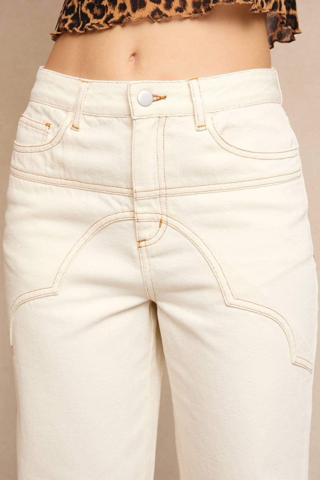 High Waisted Western Jeans