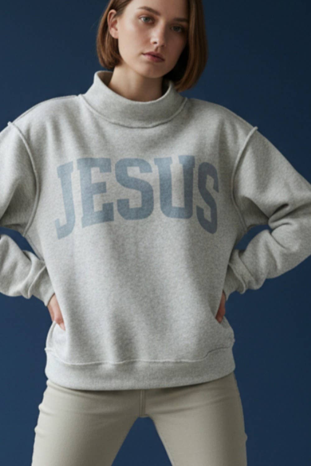 JESUS & GOD IS GOOD Reversible mockneck