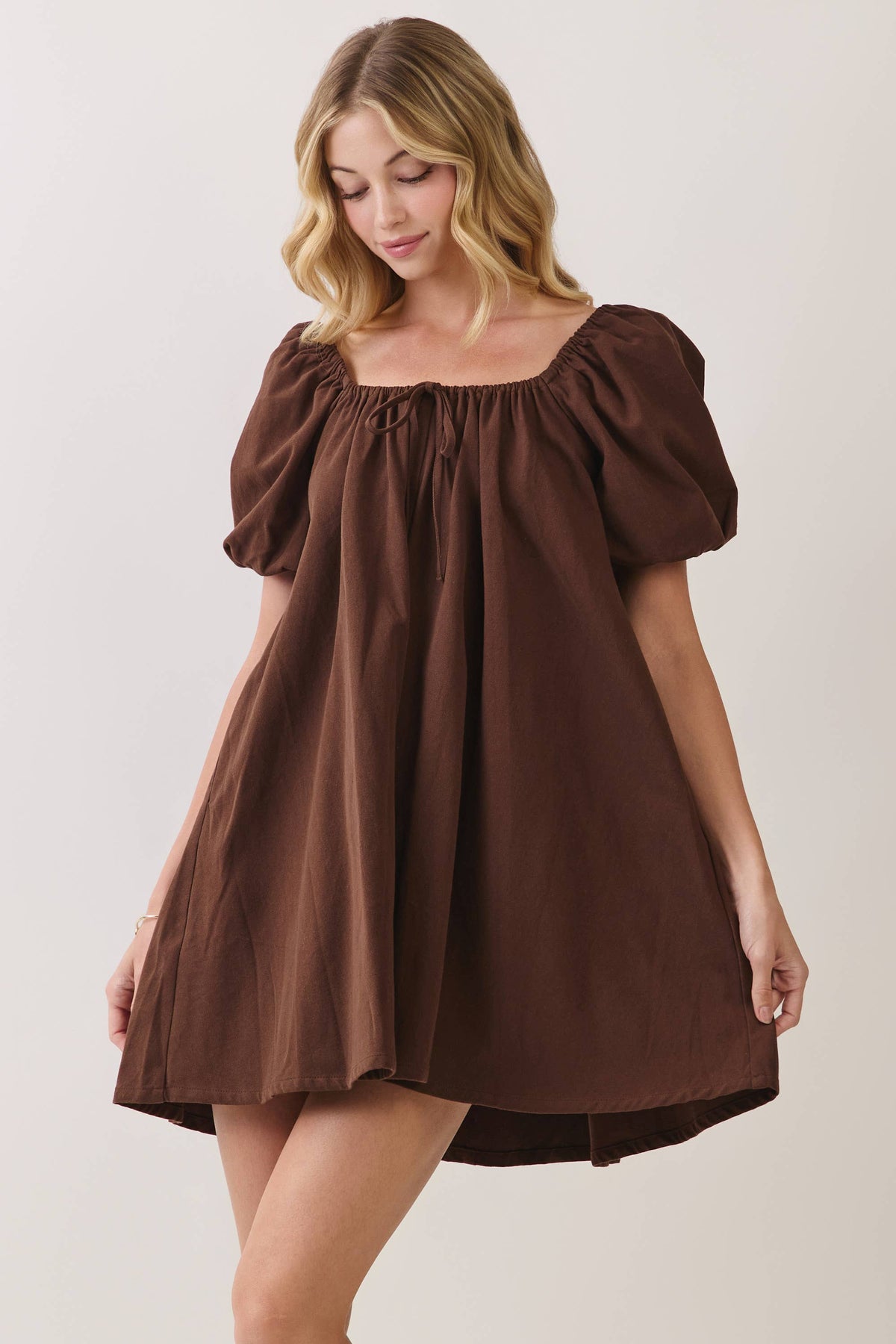 Hey Fall Babydoll Mini Dress
