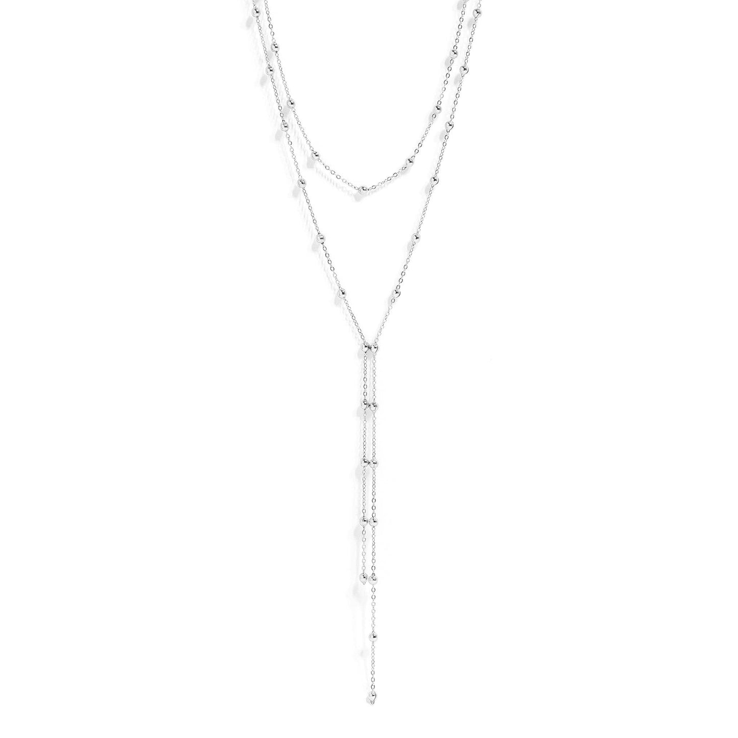 Satellite Layered Lariat Necklace