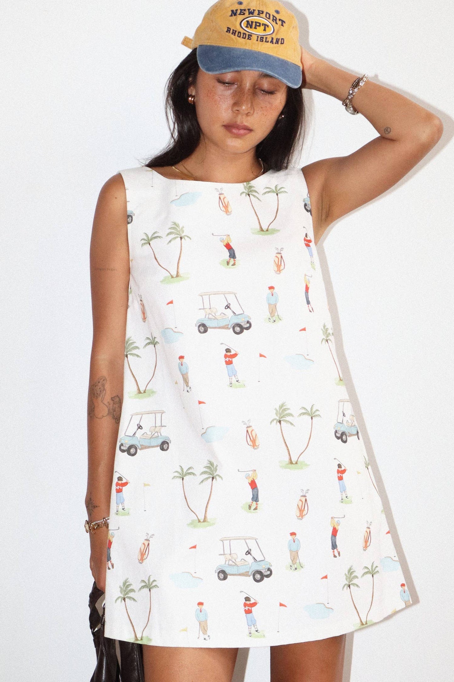 Golf Print Mini Dress