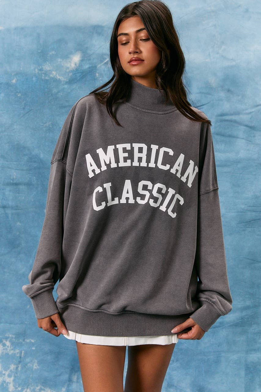 REVERSIBLE "AMERICAN CLASSIC" MOCK NECK