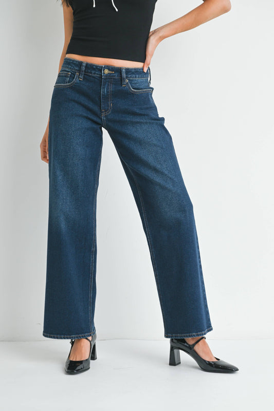Low Rise Wide Leg Jeans