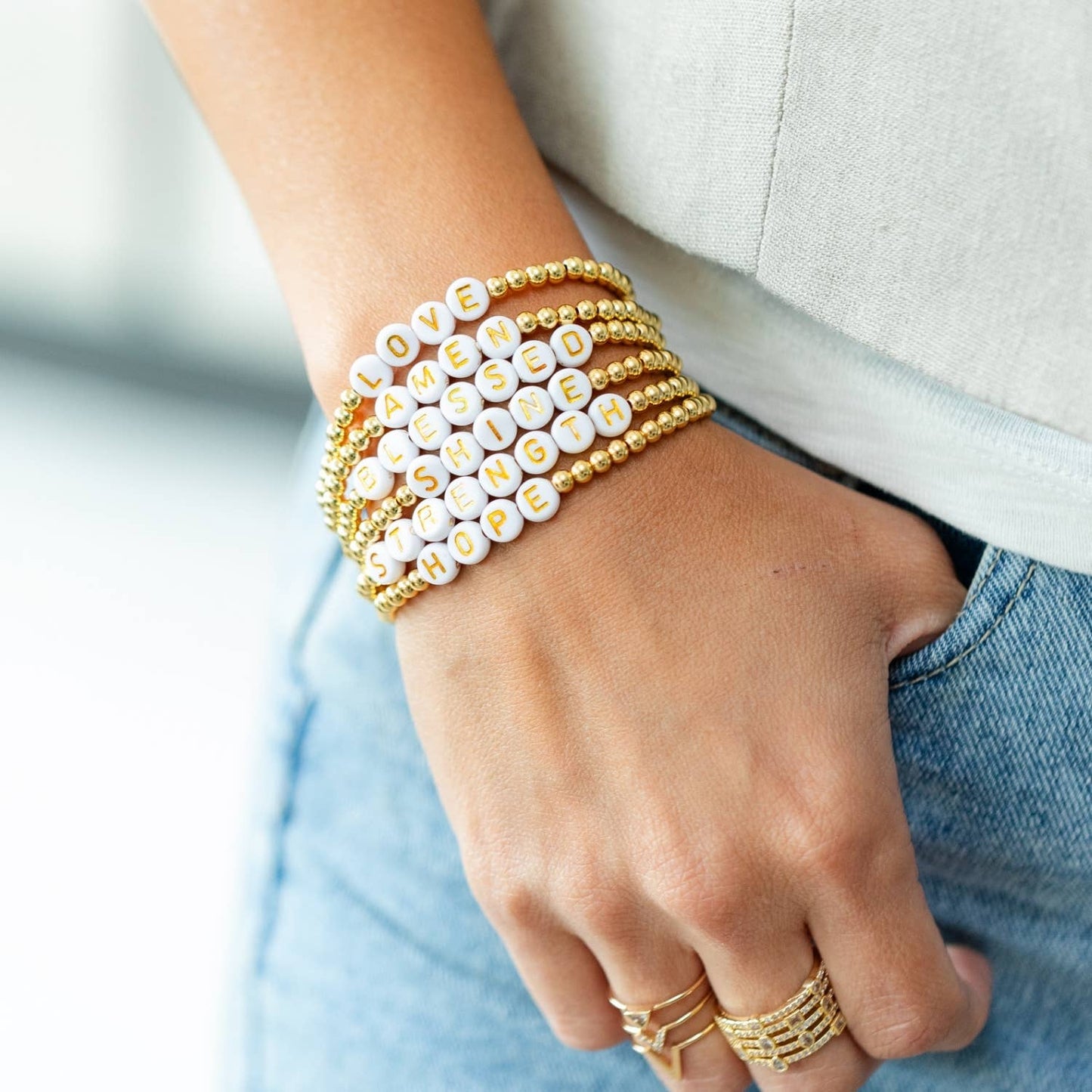 Amen Beaded Bracelet