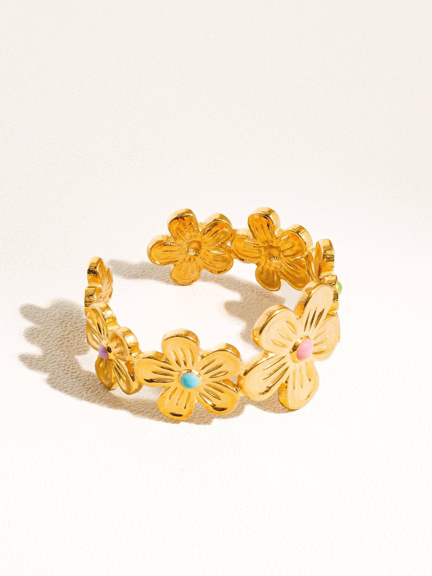 Flower Stack Adjustable Ring